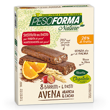 Pesoforma Nature barrette avena arancia e cacao