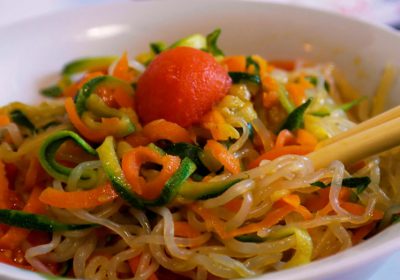 Shirataki Pesoforma con salsa di soia e verdure!