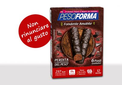 Barrette Pesoforma Al Cioccolato Fondente Amabile… Per Un Pasto Fast E Light!