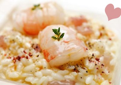 Risotto agli scampi profumato al brandy!