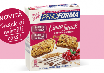 Linea Snack: le nuove barrette Pesoforma ai mirtilli rossi!