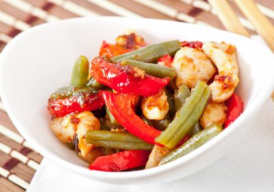 Pollo saltato con verdure