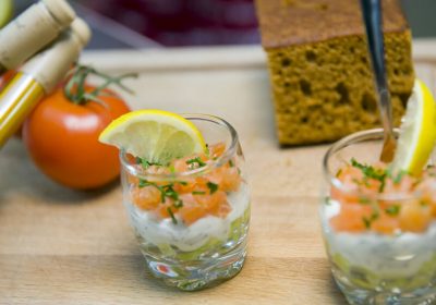 Bicchierini con salmone