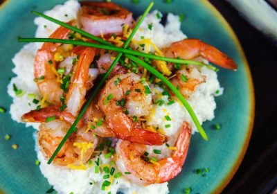 Risotto zucchine e gamberi