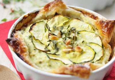 Torta salata con zucchine e taleggio