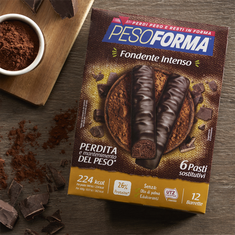 Barrette al Cioccolato Fondente Intenso - Pesoforma