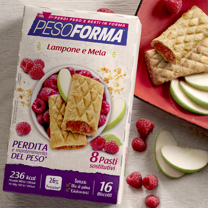Biscotti Lampone e Mela - Pesoforma