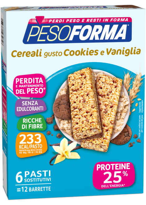 Barrette cereali gusto cookies e vaniglia