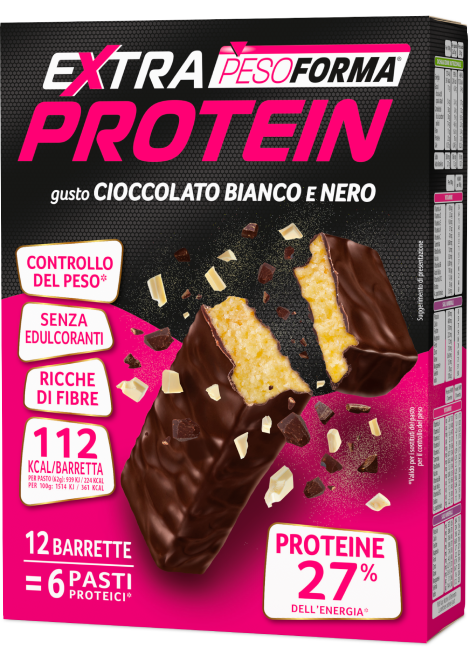 Barrette Extra Protein Cioccolato Bianco e Nero