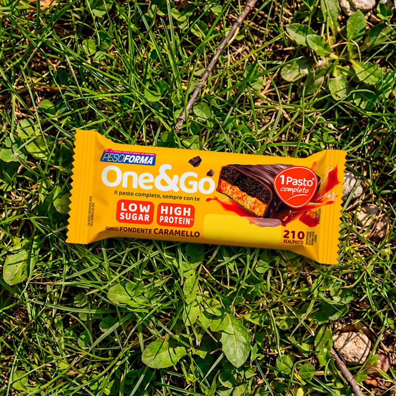 Barretta One&Go Low Sugar Fondente Caramello - Pesoforma