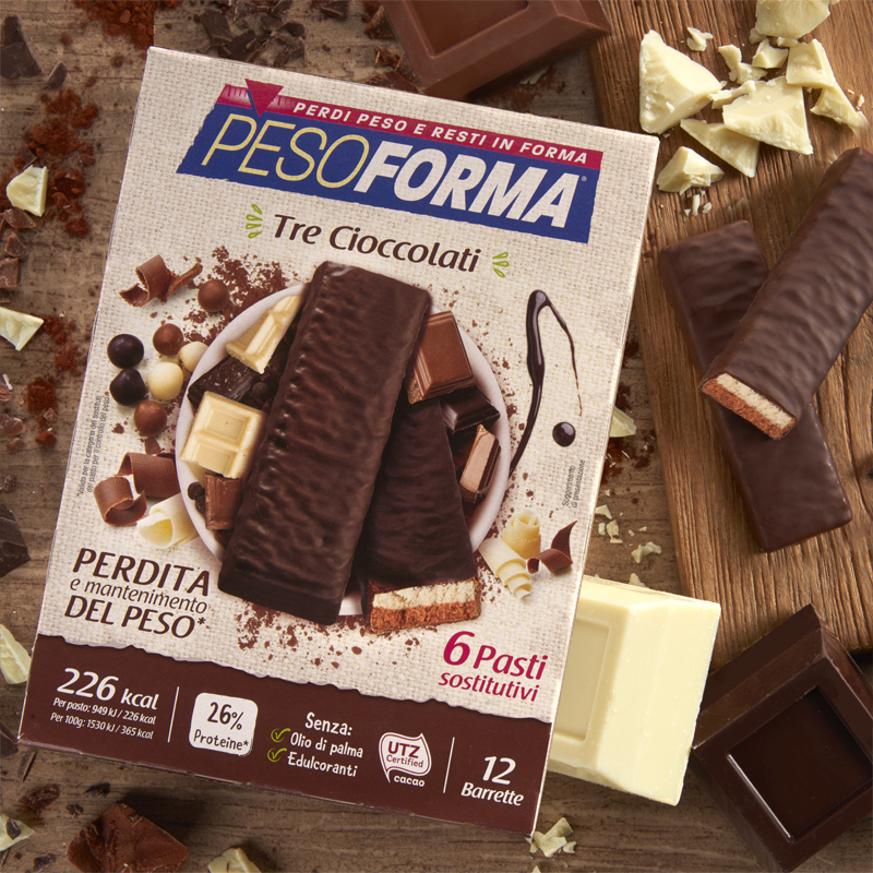 Barrette Tre Cioccolati - Pesoforma