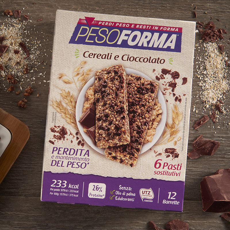 Barrette ai Cereali e Cioccolato - Pesoforma