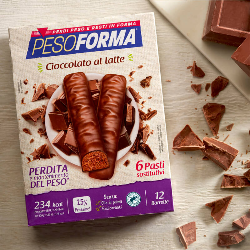 Barrette al Cioccolato al Latte - Pesoforma