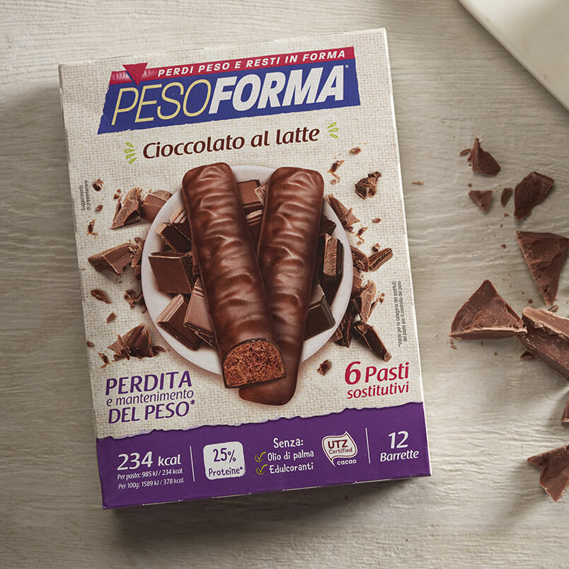 Barrette al Cioccolato al Latte - Pesoforma