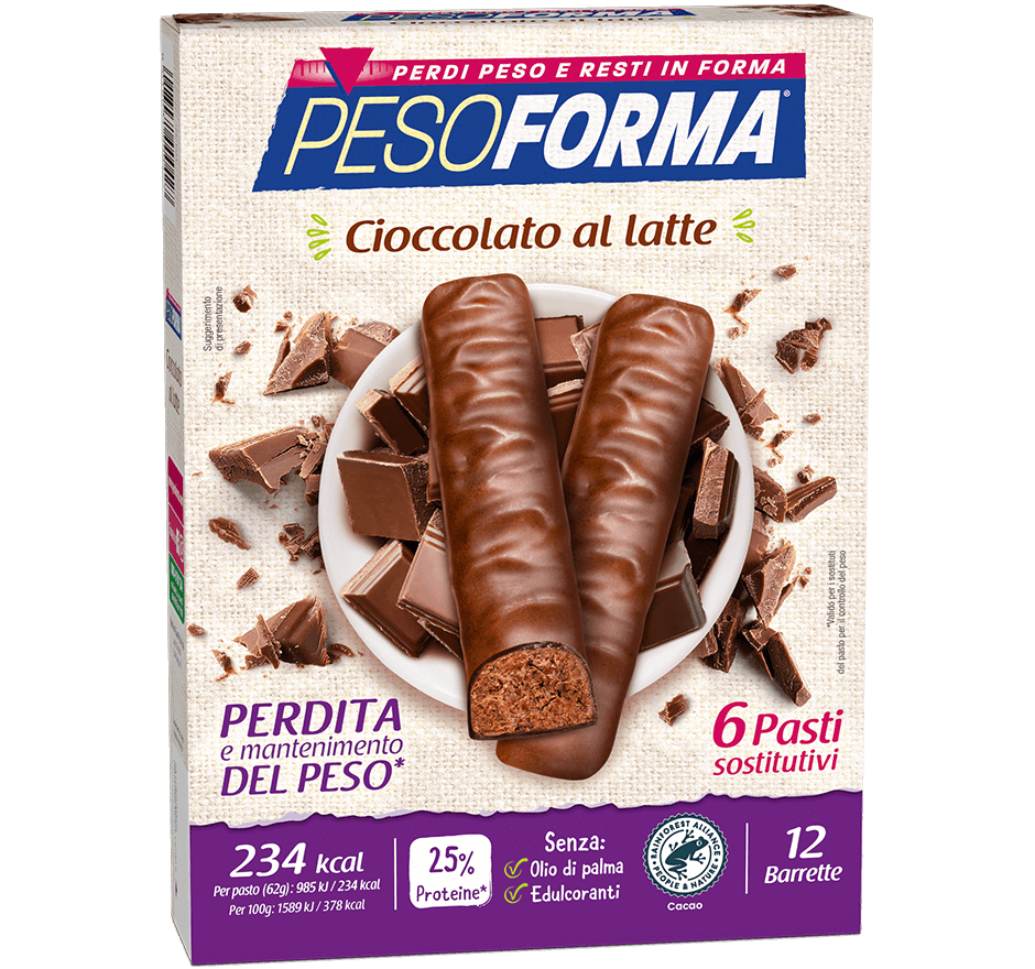 Barrette al Cioccolato al Latte - Pesoforma