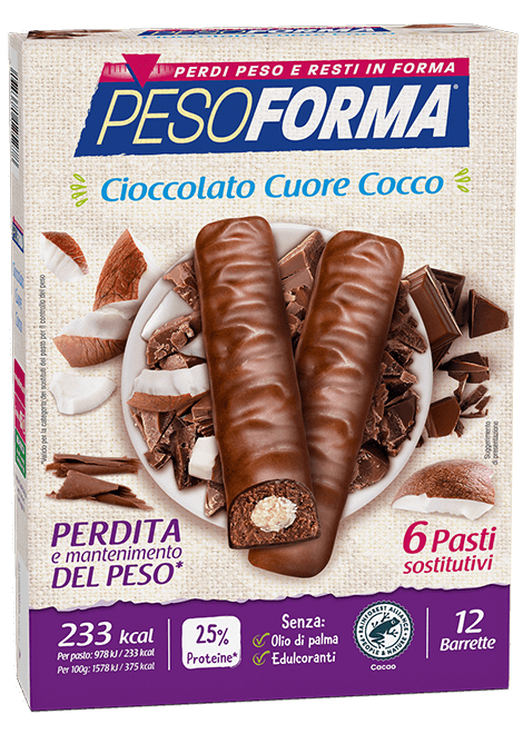 Barrette al Cioccolato Cuore Cocco
