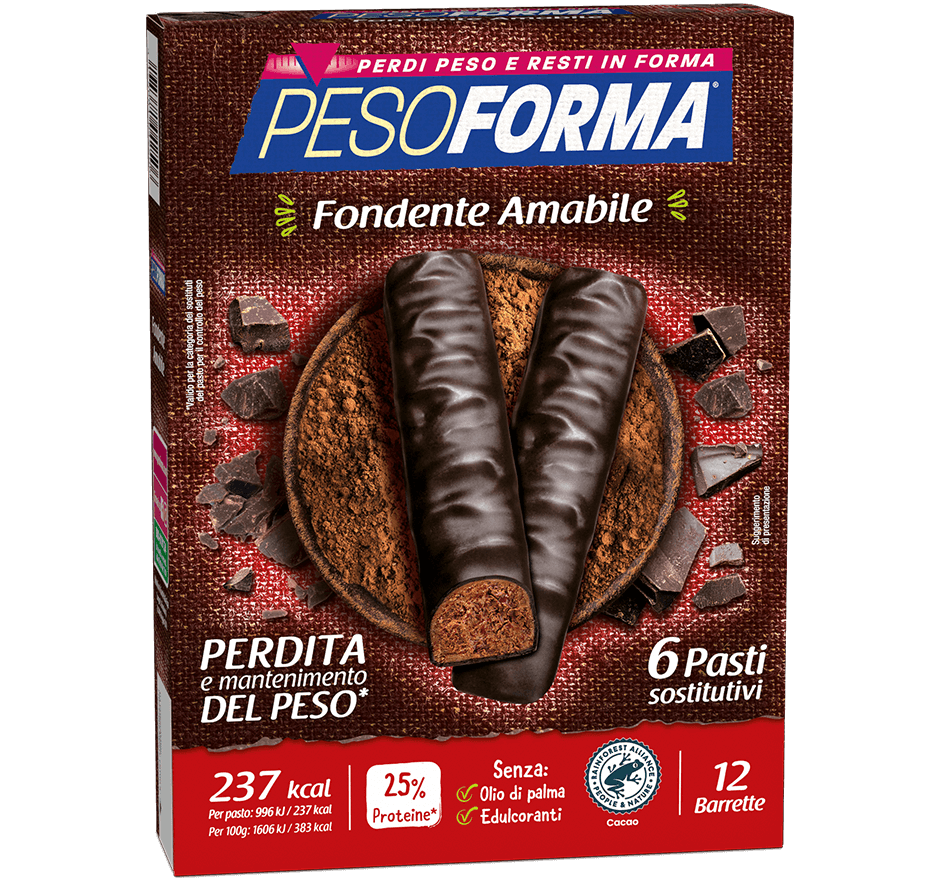 Barrette al Cioccolato Fondente Amabile - Pesoforma