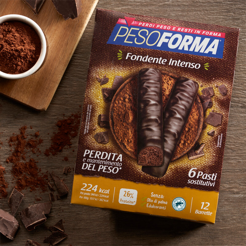 Barrette al Cioccolato Fondente Intenso - Pesoforma