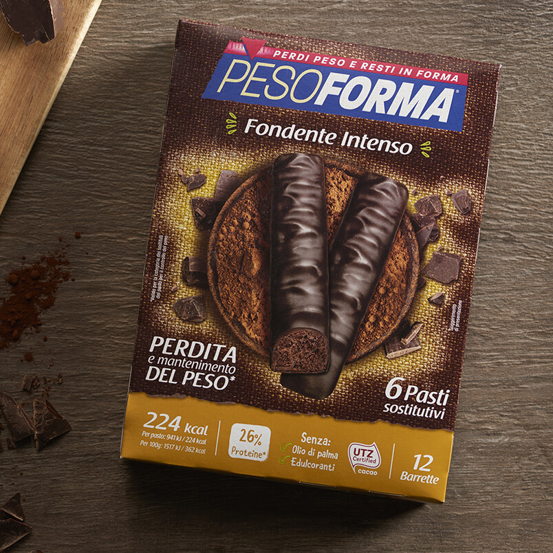 Barrette al Cioccolato Fondente Intenso - Pesoforma