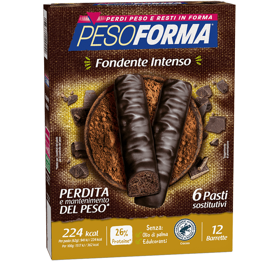 Barrette al Cioccolato Fondente Intenso - Pesoforma