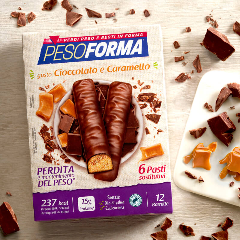 Barrette al Cioccolato e Caramello - Pesoforma