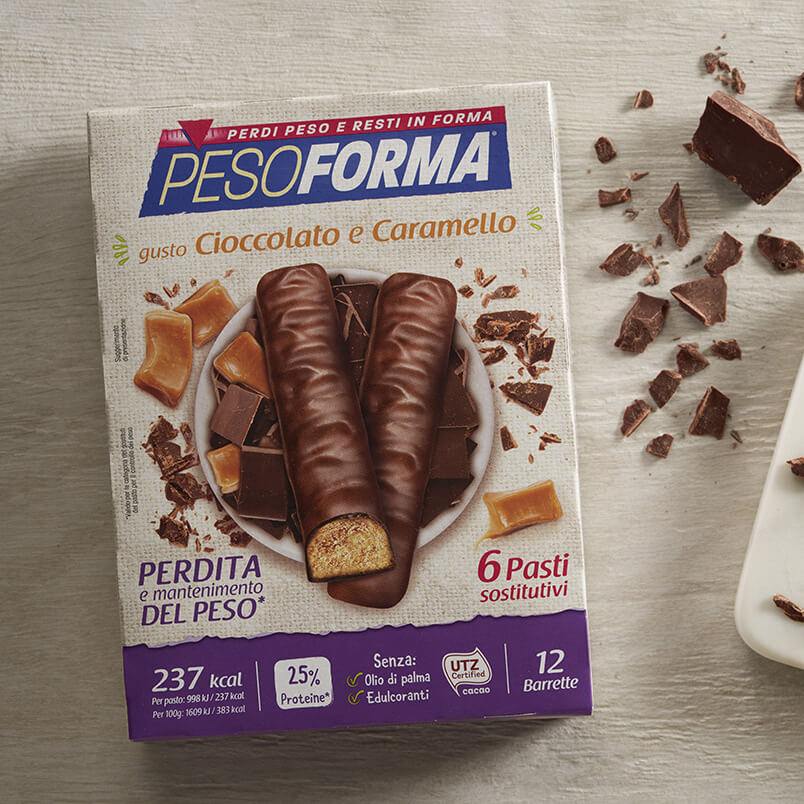 Barrette al Cioccolato e Caramello - Pesoforma