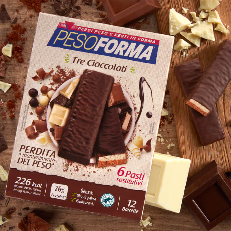 Barrette Tre Cioccolati - Pesoforma