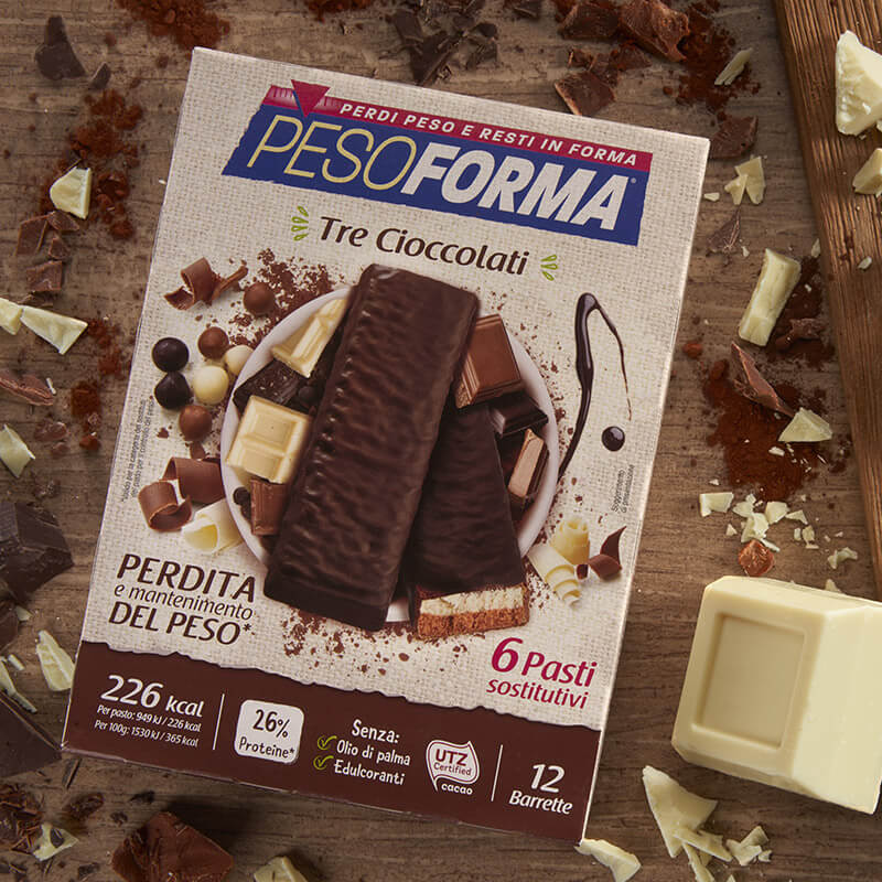 Barrette Tre Cioccolati - Pesoforma