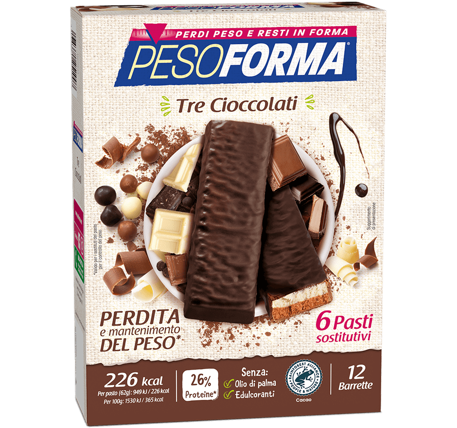 Barrette Tre Cioccolati - Pesoforma