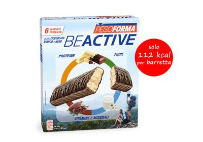 Barrette BeActive Gusto Cioccolato Bianco e Nero Pesoforma: il gusto più trendy del momento