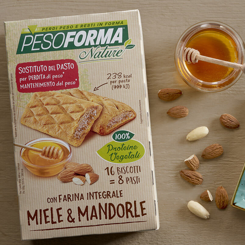 Biscotto Miele e Mandorle con Farina Integrale - Pesoforma