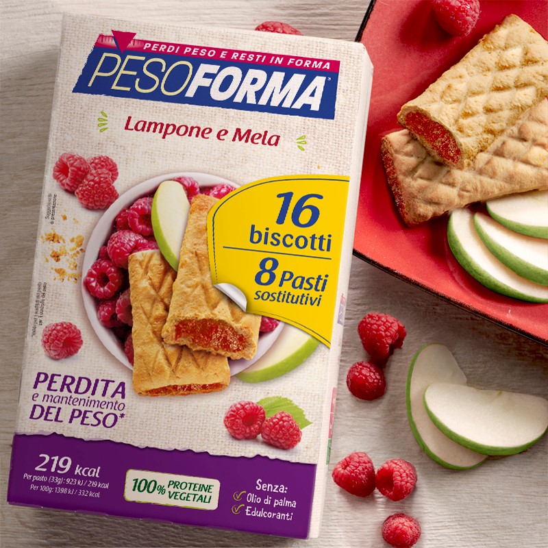 Biscotti Lampone e Mela - Pesoforma