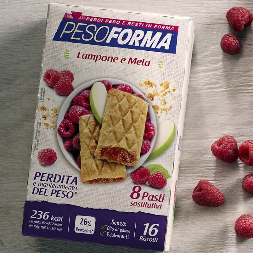 Biscotti Lampone e Mela - Pesoforma