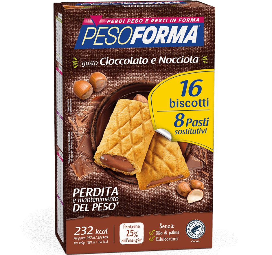 Biscotto gusto Cioccolato e Nocciola - Pesoforma