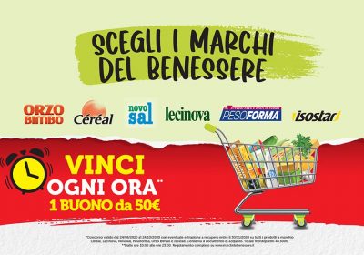 Con i Marchi del Benessere vinci ogni ora un buono spesa