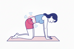 Esercizio Gatto-Mucca per allenare il pavimento pelvico