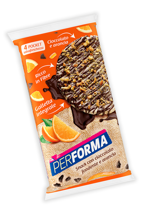 Galletta con cioccolato fondente e arancia