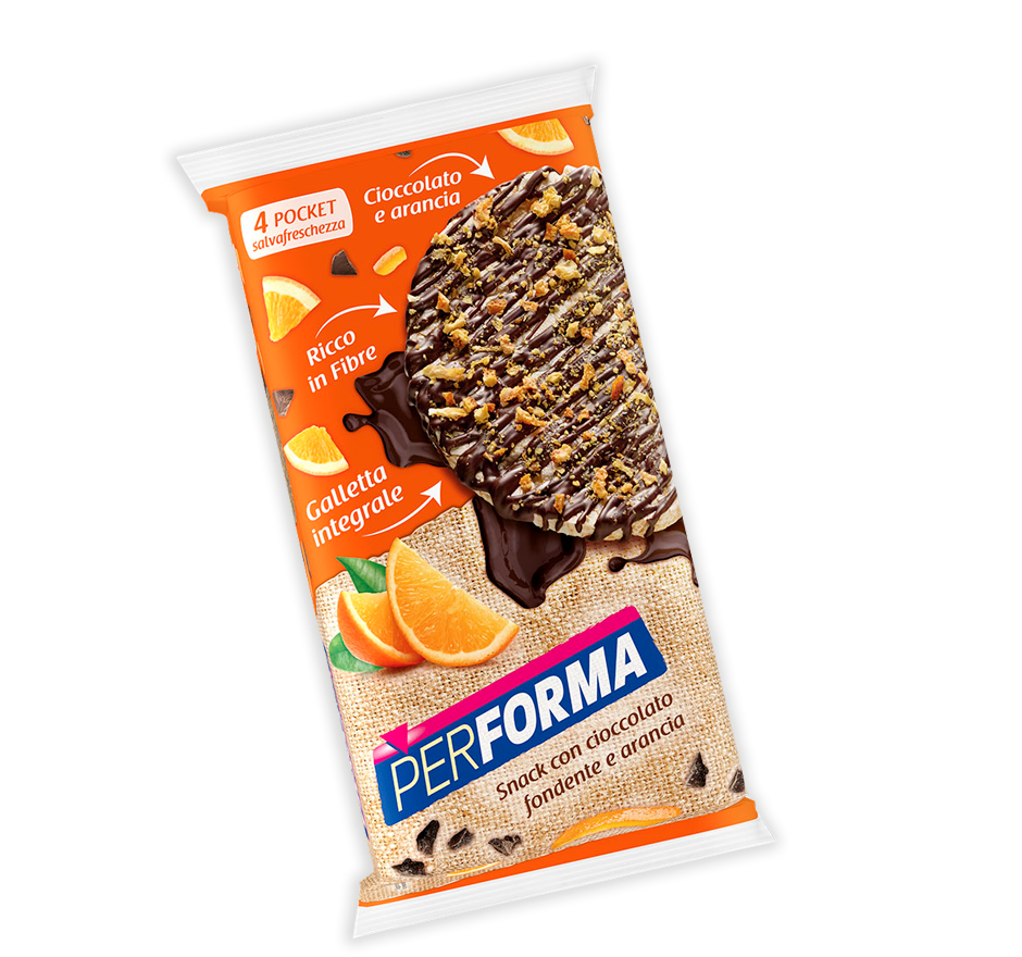 Galletta con cioccolato fondente e arancia - Performa
