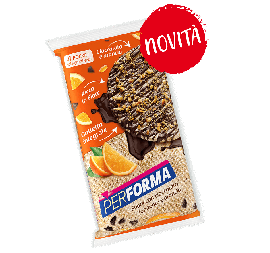 Galletta con cioccolato fondente e arancia - Performa