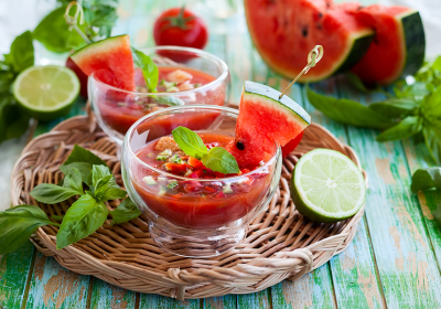 Gazpacho di cocomero e pomodori