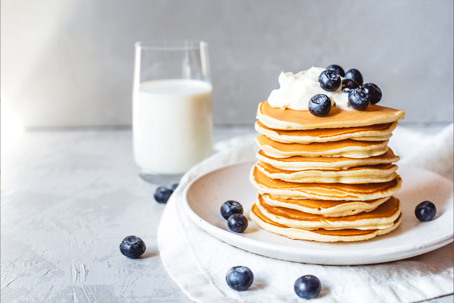 pancake con proteine in polvere e albume