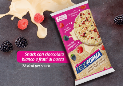 NUOVE GALLETTE AL CIOCCOLATO BIANCO E FRUTTI DI BOSCO DI PESOFORMA