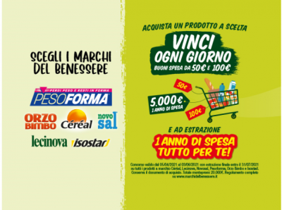 I Marchi del benessere ti regalano la spesa