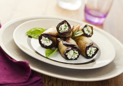 Involtini di Melanzane con Zucchine e Yogurt