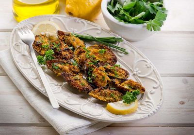 Cozze Gratinate light