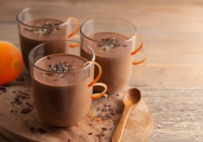 Smoothie al Cioccolato con scorza d’arancia e nocciole